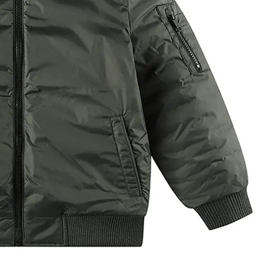 High Quality Men's Water Resistant Outerwear Winter Padded Coat Warm Quilted Jacket