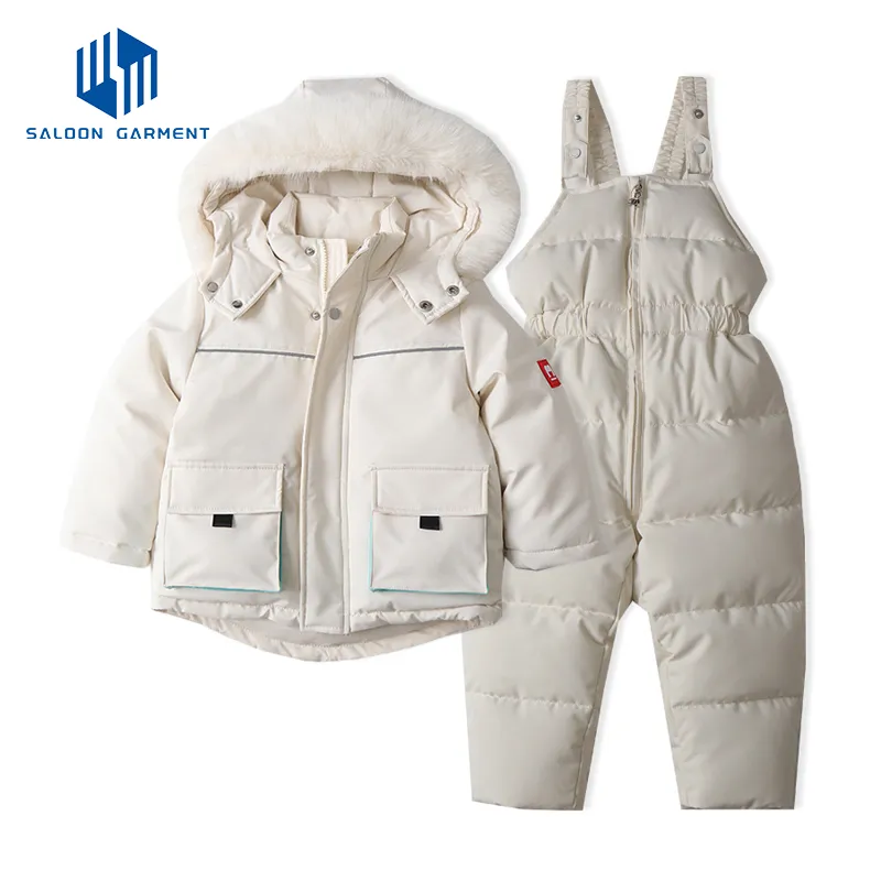 Children Clothing Set 2PCS Baby Toddler Boys Winter Down Jacket Jumpsuit Thicken Warm Kids Clothes Girls Infant Snowsuit