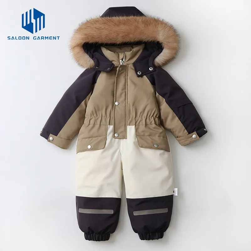 New Baby Warm Winter Clothes Boys and Girls Outdoor Ski Clothing Windproof Fleece Romper