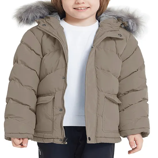 Wholesale Bomber Style Parka Boy's Outdoor Winter Coat Warm Insulated Padded Jackets