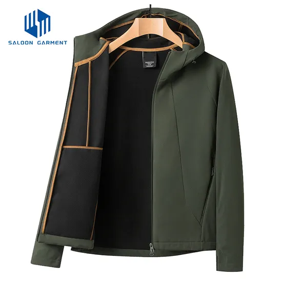 Wholesale Custom Outdoor Waterproof Windbreaker Polar Fleece Softshell Jacket