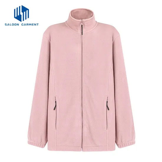 Wholesale High Quality Polyester Fleece Jacket for Women Winter Custom Embroidery Fleece Zip Jacket Women Windproof Casual Jackets