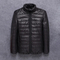 Autumn Winter Men Clothing Solid Color Outerwear Stand Collar Coat Warm Quilted Jacket