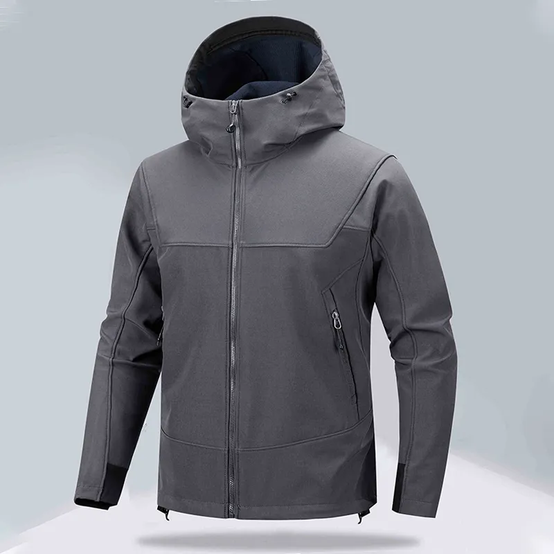 Customized Logo Unisex Soft Shell Hiking and Mountaineering Breathable Waterproof Windproof Jacket