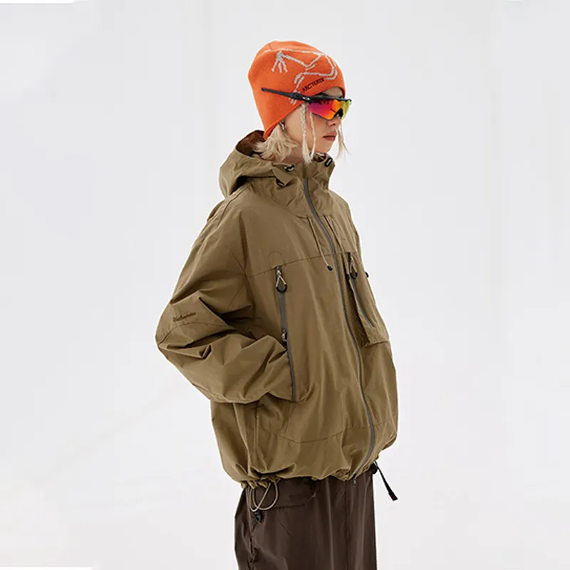 OEM&ODM Custom Logo Men Unisex Winter Outdoor Hiking Sport Nylon Polyester Zip up Fleece Waterproof Windbreaker Jacket