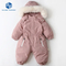 OEM Wholesale Winter Clothes Romper Snowsuit Snow Wear Coats Baby Girls Boys Warm Cotton Hooded Jumpsuit
