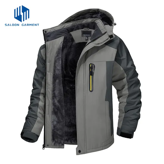 Men's Warm Winter Waterproof Windbreaker Hooded Snowboarding Ski Jacket