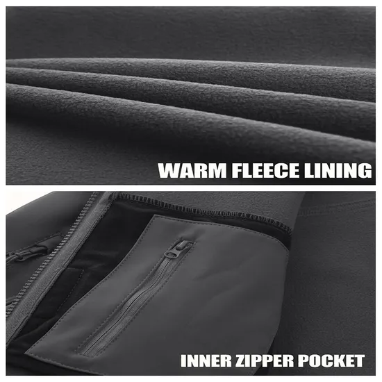 Men's Fleece Casual Warm Winter Tactical Softshell Jacket