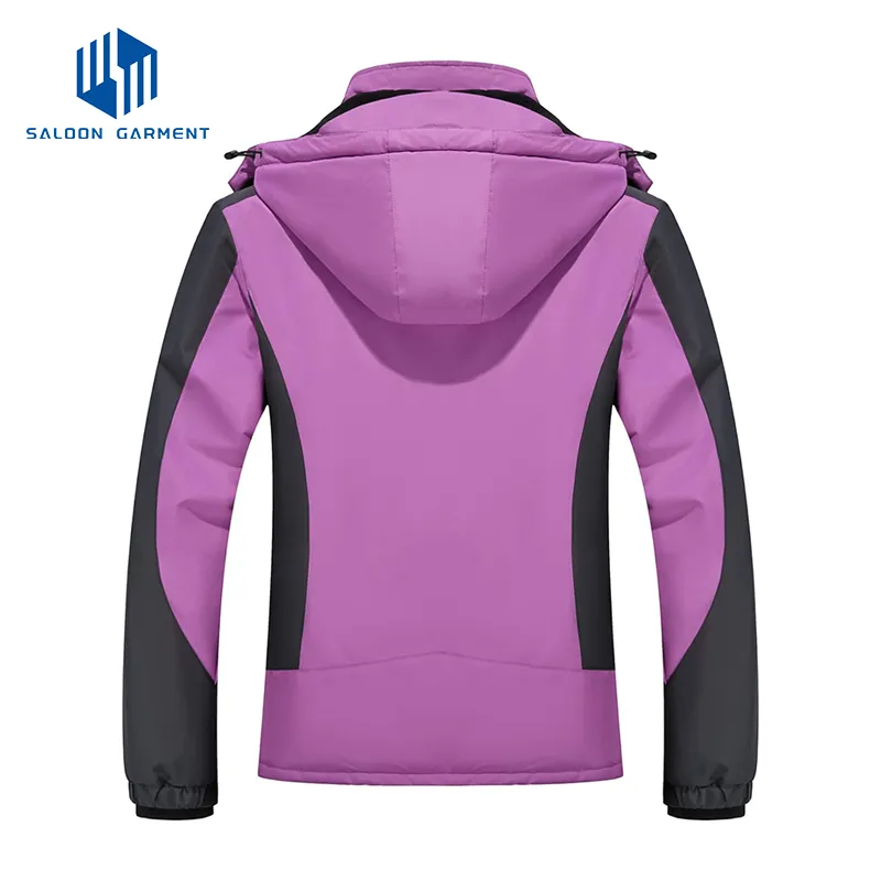 Women's Waterproof Fleece Lined Warm Winter Rain Ski Snow Jacket with Hood