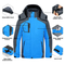 Men's Waterproof Warm Winter Windproof Snowboarding Puffer Coat 3-in-1 Ski Jacket