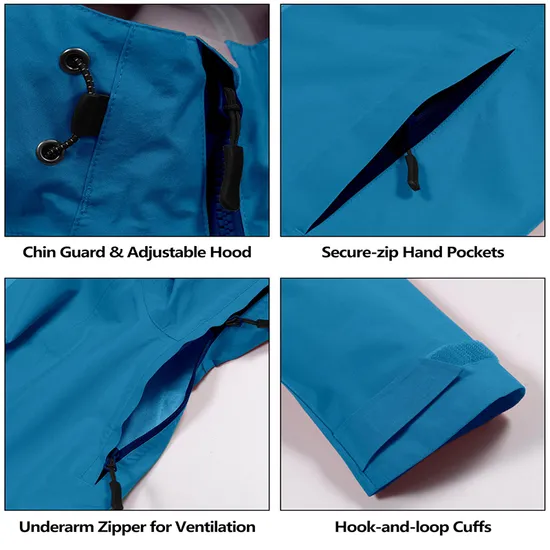 2.5 Layer Fabric High Quality Custom Waterproof Outdoor Racing Windbreaker Jacket