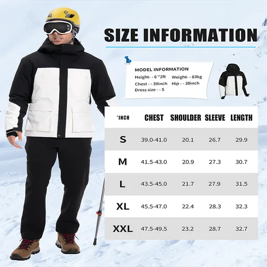 Mens Waterproof Windproof Winter Snow Coat Ski Snowboard Jacket