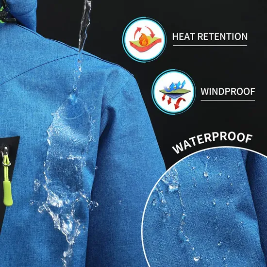 Men's Winter Waterproof Snow Coats Snowboard Fleece Lining Warm Parka Ski Jacket