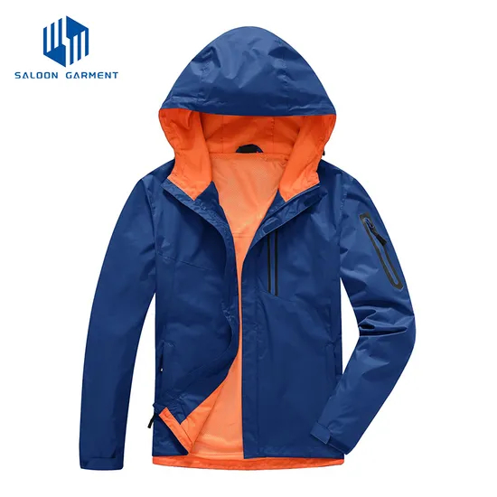 Men's Packable Lightweight Travel Raincoat 100% Waterproof Rain Jacket