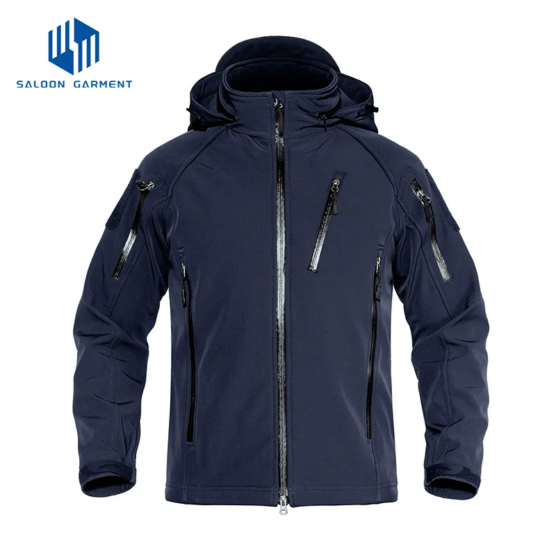 Men's Lightweight Windproof Water Repellent Hooded Softshell Jacket for Running Travel Hiking