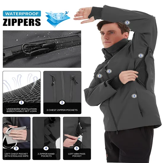 Men Winter Windbreaker Rainwear Waterproof Ski Wear