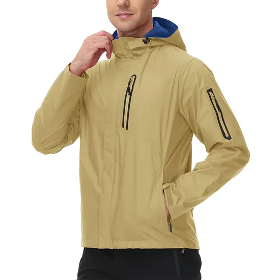 Men's Lightweight Windbreaker Waterproof Outdoor Raincoat Hiking Rain Jacket