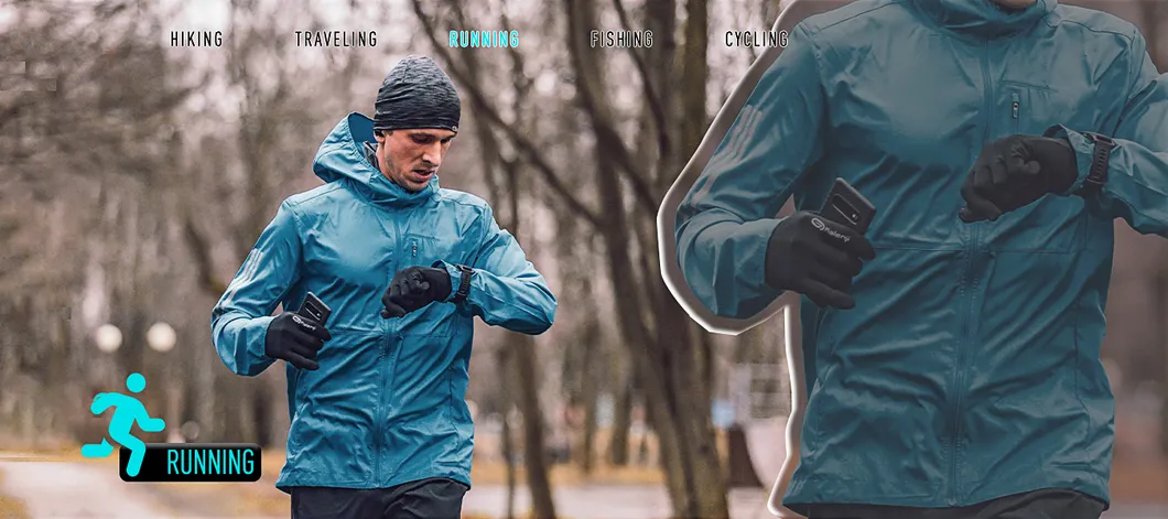 Mens Lightweight Waterproof Raincoat Windproof Rain Jacket for Hiking Cycling