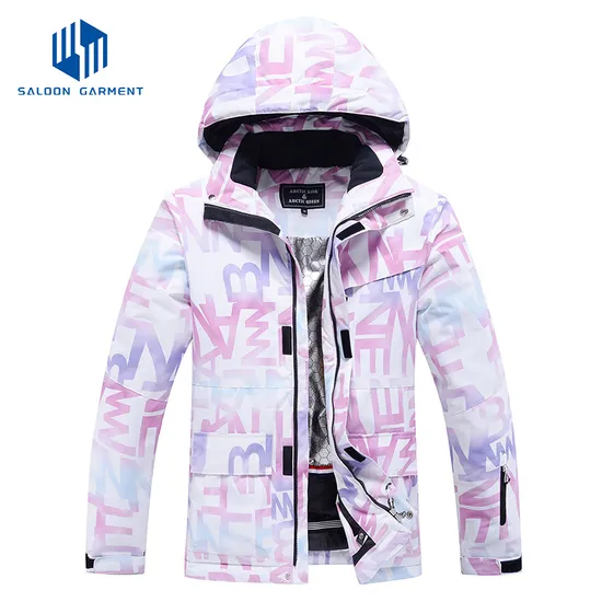 Women's OEM Waterproof Custom Logo Winter Outdoor Sports Clothing Ski Jacket