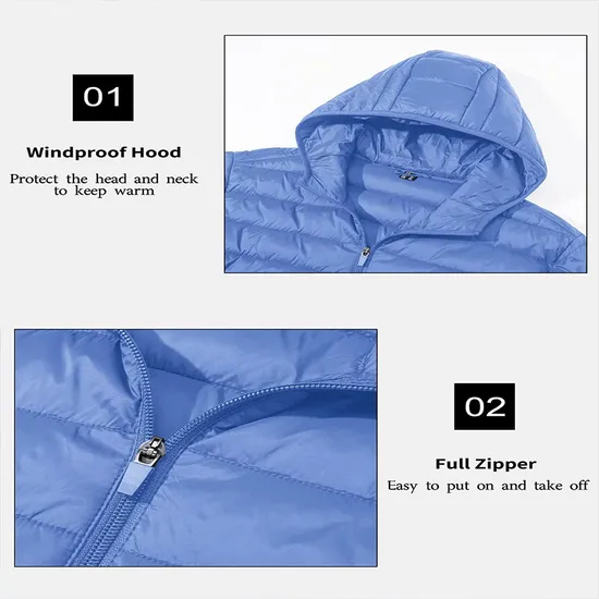 Men's Lightweight Winter Warm Water Repellent Windproof Quilted Coat Puffer Down Jacket