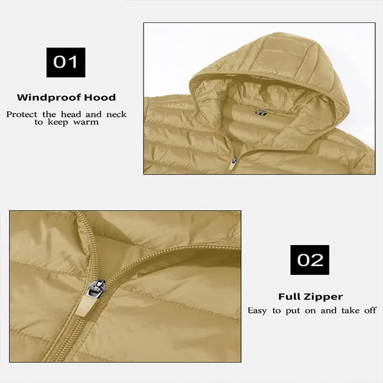 Men's Winter Outerwear Warm Coat Waterproof Windproof Down Puffer Down Jacket