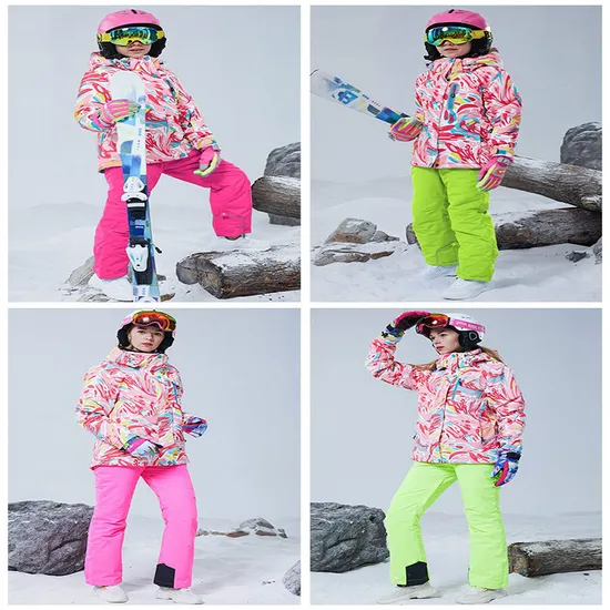 Girls' Waterproof Jumpsuit Winter Snowmobile Ski Suit Coveralls Kids' Snowsuit