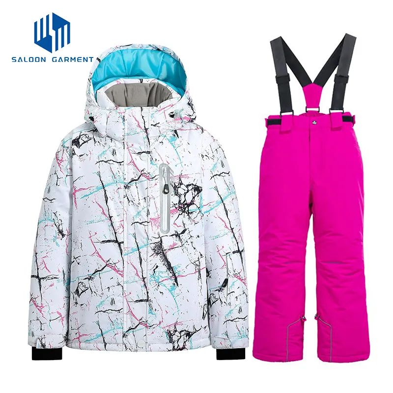Custom Kids Girls Waterproof Windproof Snowmobile Snow Ski Jacket Snowsuit