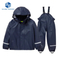 Kids Outdoor Play Waterproof Trousers PU Rain Jacket Raincoat with Under Boots Straps