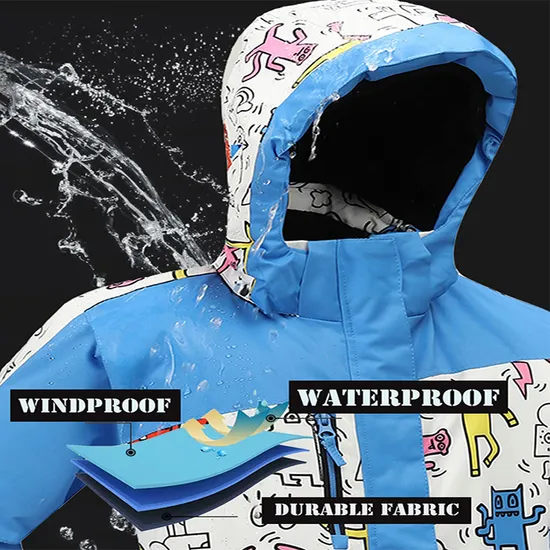 Children's Winter Warm Coat Waterproof Girl's Outdoor Windbreaker Snowboarding Ski Jackets