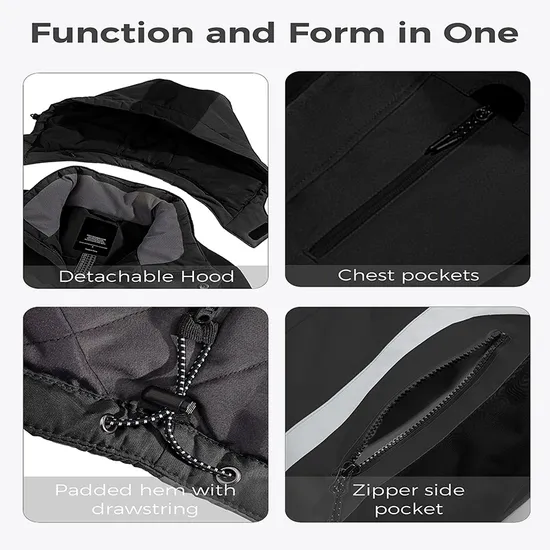 Men's Waterproof Puffer Liner Insulated Winter Coat Ski Snow Jacket