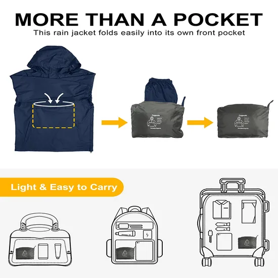 Rainproof Mackintosh Rain Jacket Poncho Raincoat for Hiking