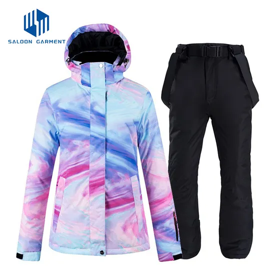 Women Winter Outdoor Waterproof Breathable Ski Snowboarding Snow Suit