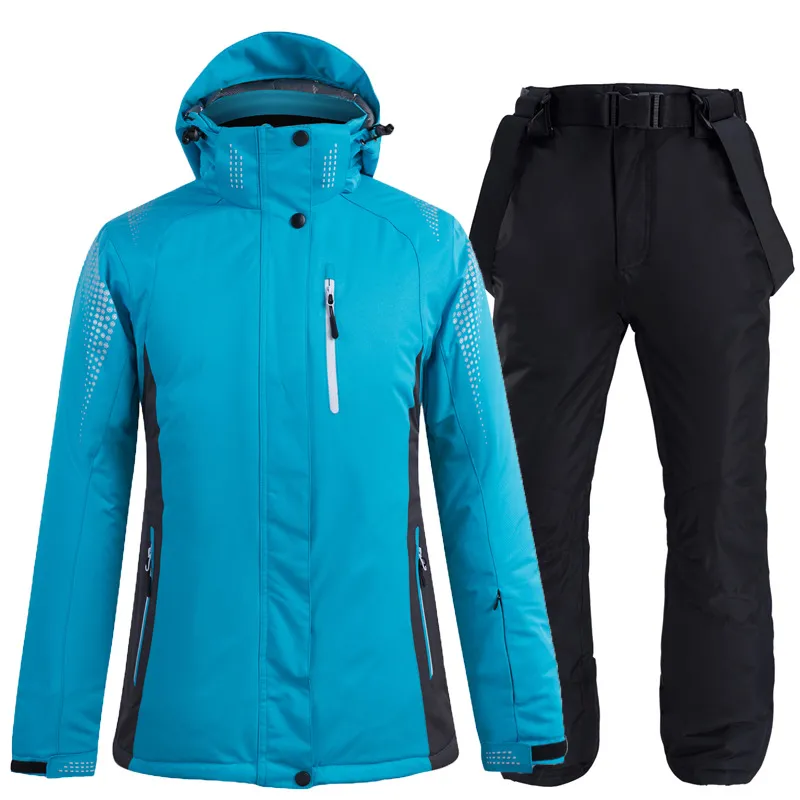 Women's Winter Outdoor Sportswear One-Piece Waterproof Ski Jackets Pants Snow Outfit Warm Clothes Snowboard Suit
