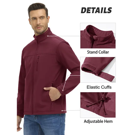 Men's Water Resistant Fleece Lining Winter Hiking Windbreaker Outwear Softshell Tactical Jacket