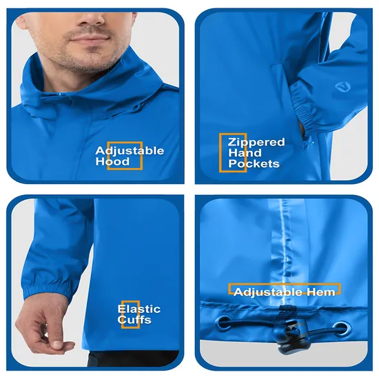Waterproof Raincoat Rain Ponchos Coat Rainproof Jacket