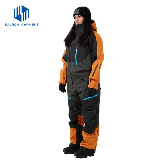 Men's Barrier Waterproof Ice Insulated One Piece Snow Suit for Snowmobile