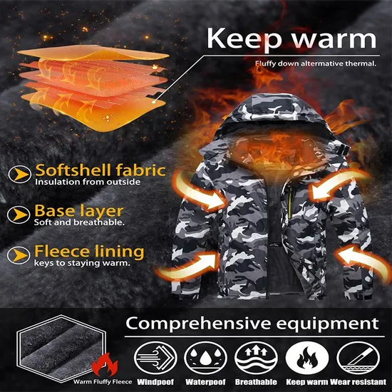Custom Mens Winter Coat Outdoor Clothing Waterproof Ski Jacket