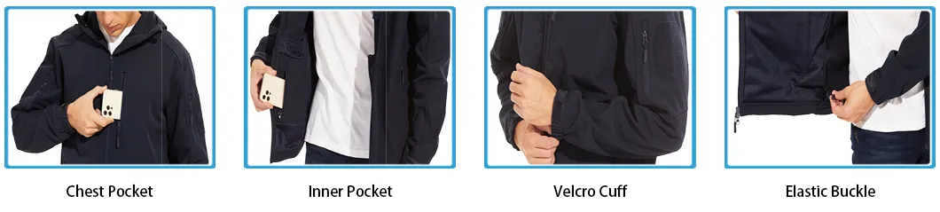 Men's Fleece Outwear Winter Warm Coats Tactical Softshell Jackets