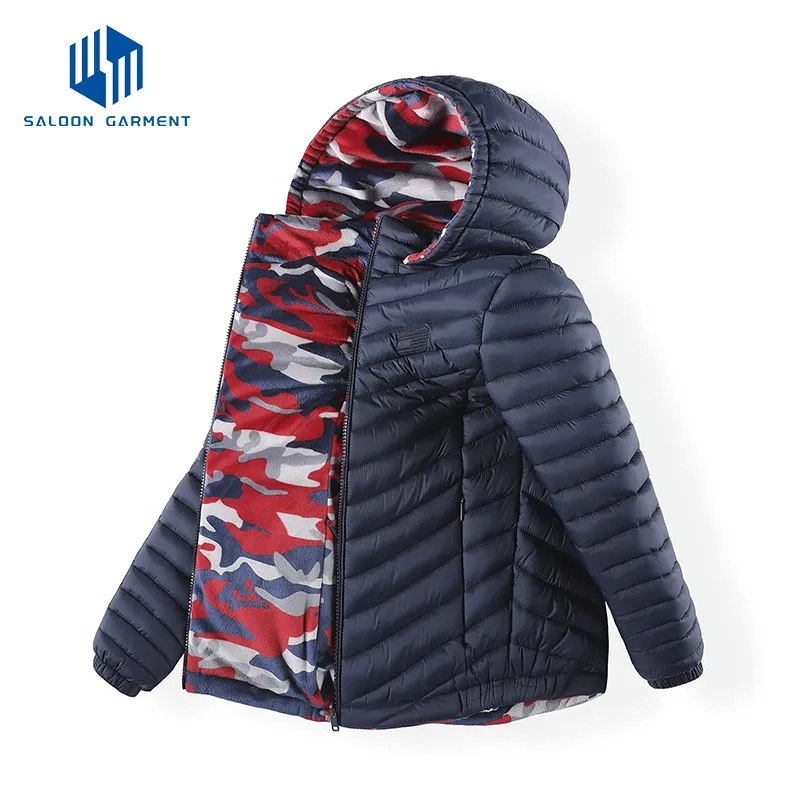 Wholesale Men's Custom Logo Nylon Winter Padded Warm Quilted Jacket