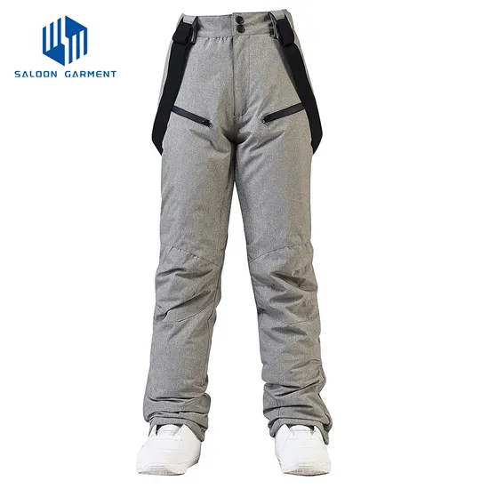 Custom Brand Logo Winter Ski Trousers Waterproof Windproof Thermal Breathable Snowboard Pants