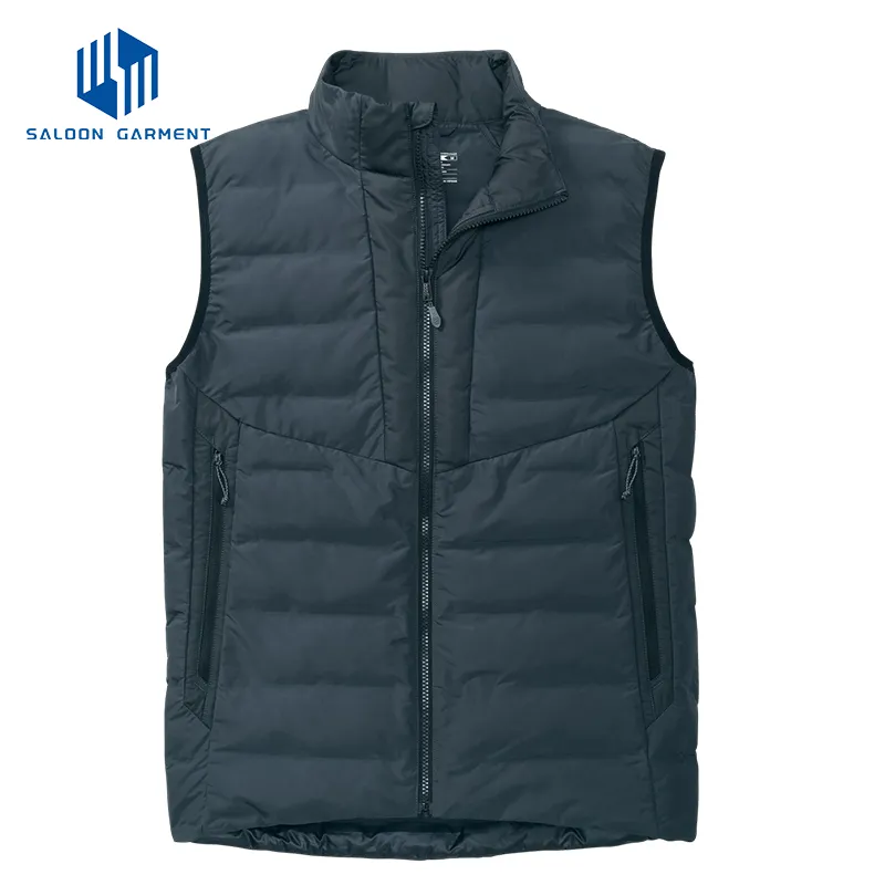 Winter Sports Golf Nylon Polyester Padding Men's Sleeveless Quilted Puffer Vest