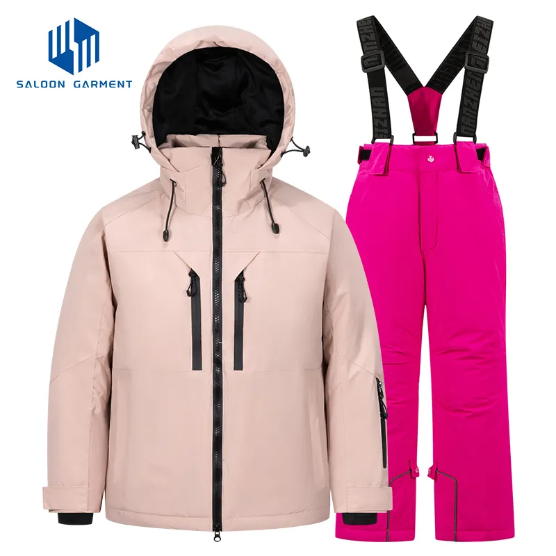 Custom Winter Warm Windproof Breathable Waterproof Outdoor Sporting Ski Snowboarding Jacket Snow Suit
