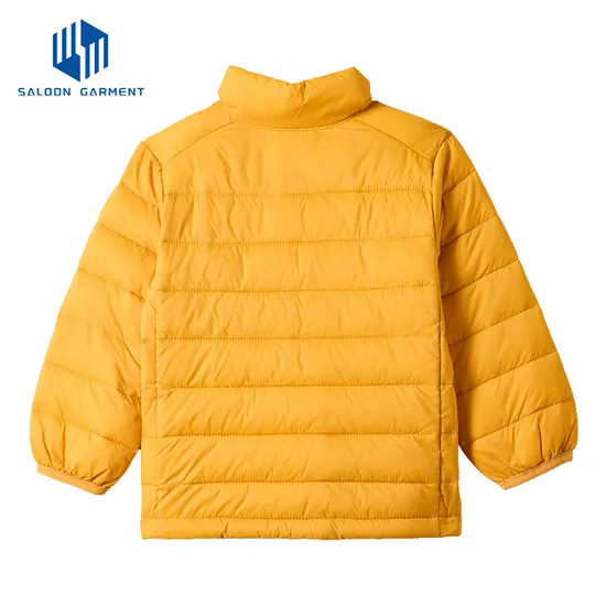 Custom Kids Winter Coat Without Hood Warm Padding Outdoor Quilted Jacket