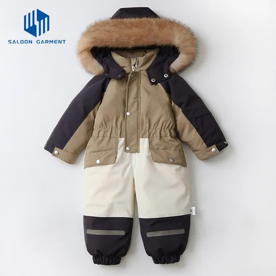 New Baby Warm Winter Clothes Boys and Girls Outdoor Ski Clothing Windproof Fleece Romper