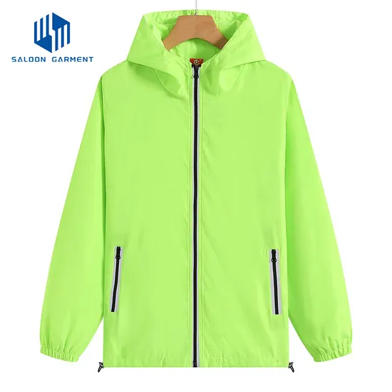 Custom Logo Polyester Sports Coat Lightweight Windbreaker Jackets