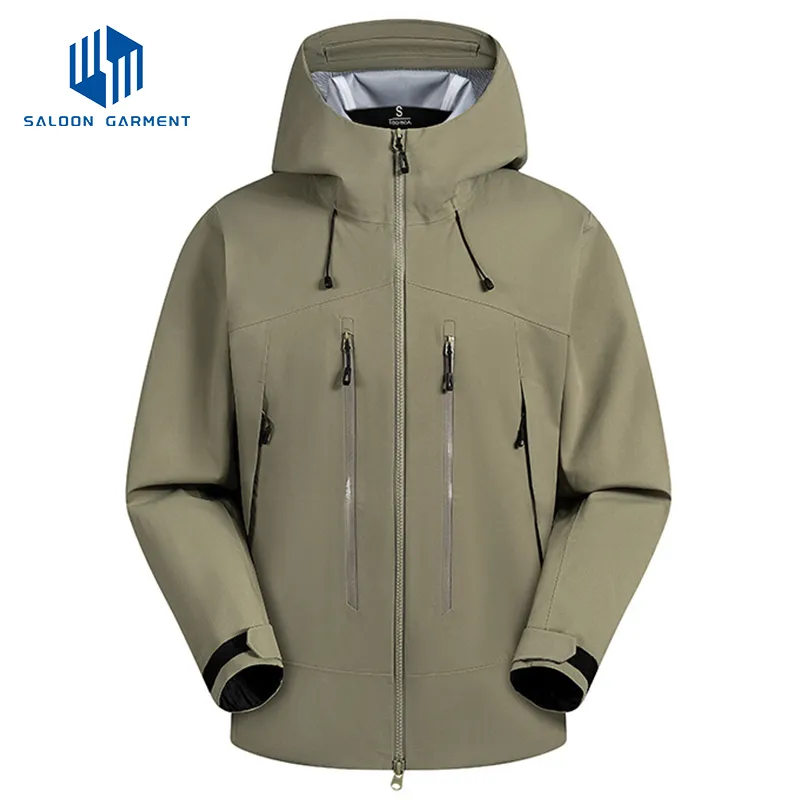 2.5 Layers 100% Polyester Fabric Outdoor Sports Hiking Cycling Windproof Waterproof Jacket