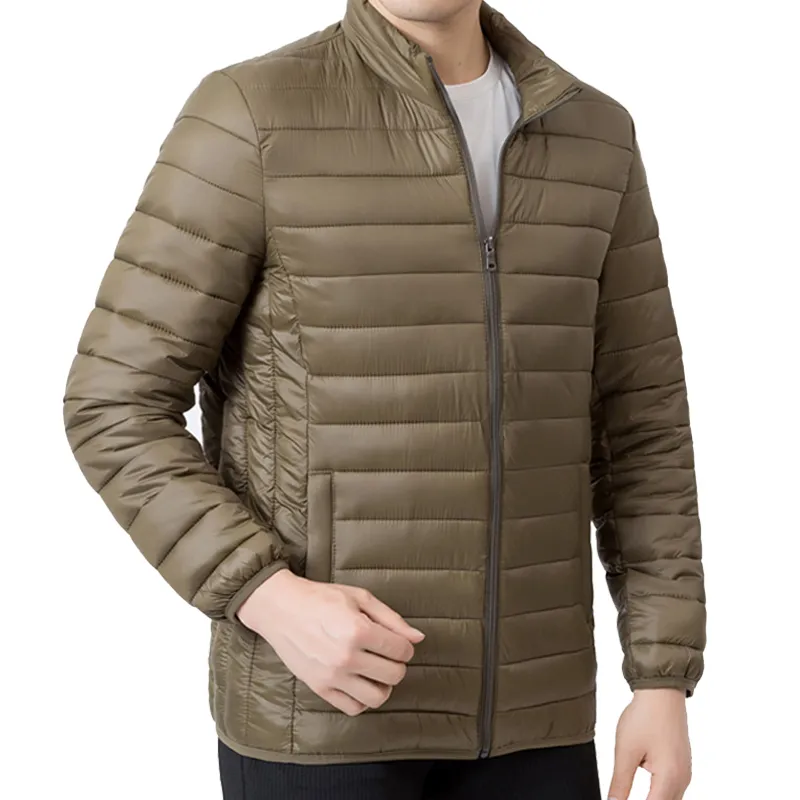 Wholesale Men's Winter Quilted Warm Outwear Lightweight Nylon Custom Logo Padded Jacket