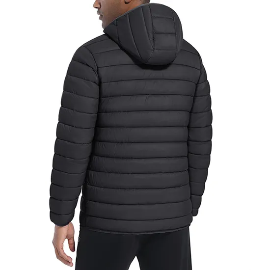 Custom New Fashion 100% Nylon Thickened Waterproof Windproof Solid Colour Hooded Men's Winter Outdoor Jacket