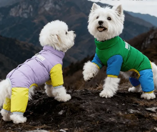 Small and Medium-Sized Dog and Cat Four-Legged Clothing Pet Down Jacket